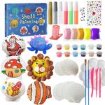 Kids Sea Shell Painting Kit, Arts & Crafts Painting Gifts for Boys Girls, Creative Craft Activities DIY Toys for Age 5 6 7 8 9 10 11 12 Year Old, Birthday Easter Halloween Rainy Day Party Presents