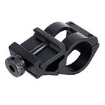 ToopMount Offset Tactical Flashlight Mount for Picatinny Rail, Side 45° Angled Offset Low Profile Flashlight Holder Mount for 1" Flashlight Tube, 25.4mm Offset Picatinny Rail Mount for Flashlights