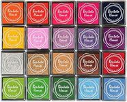 KRYTONE Excl.�Fx. Finger Craft Ink Pads, 20 Colors Craft Ink Pads for Rubber Stamps, Paper, Scrapbooking, Wood, Fabric, Best Gift for Kids