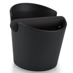 Coffee Knock Box Espresso Grounds Bin Coffee Sage Knock Box 4.8 inch Coffee Grounds Container Grind Bin Knock Out Box for Coffee Grounds with Removable Knock Bar and Non Slip Base, Black