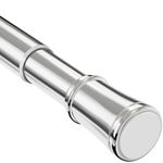 1PC Tension Rod for Shower Curtain Rail Heavy Duty Telescopic Shower Curtain Pole Stainless Steel Bath Closet Hanging Pole for Bathroom, Shower Curtain, Bedroom (70-120cm/27.6-47.2Inch,Silver)