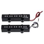 Wilkinson M-series WOJB5 Variable Gauss Ceramic 5-String Jazz Bass Pickups Set for 5 String J-Bass Style Electric Bass, Black