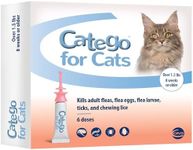 Catego for Cats Flea and Tick Treatment & Prevention (Over 1.5 lbs) 6-Month Supply