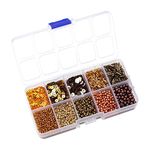 Hiswan Assorted Beads for Jewelry Making, Glass Seed Beads Bugle Beads Tube Beads Loose Sequins Multiple Sizes for Crafts Sewing Jewelry Making