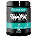 PhiNaturals Collagen Peptides Protein Powder Instant-Mix [Unflavored] Hydrolyzed Collagen Supplement From Pasture-Raised Grass-Fed Bovine Beef Non-GMO Keto & Paleo Friendly Anti-Aging Supplements