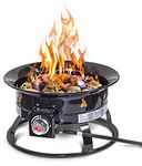 Outland Living Firebowl, Smokeless Fire Pit, Round Outdoor Portable Propane Gas Fire Pit With Fire Pit Cover & Carry Kit, 19-inch Diameter 58,000 Btu, 893 Deluxe Black Perfect for Outside Use