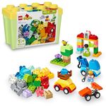 LEGO DUPLO Classic Cars and Trucks Brick Box Playset, Educational STEM Toy, Preschool Toy Building Set for Toddlers Aged 18 Months Plus, Learning Toy to Develop Fine Motor Skills, 10439