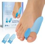 Promifun Bunion Cushion Protector, 10 Pack Bunion Corrector Pads with Separator for Big Toe, Gel Shield for Foot Pain Relief, Calluses, Relieve Foot Pain from Friction - Blue…