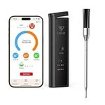 DOQAUS Wireless Meat Thermometer, 158m Rang Bluetooth Meat Thermometer Probe, Instant Read Food Thermometer with High Accuracy, Smart APP Control, Cooking Thermometer for BBQ Oven Smoker Air Fryers