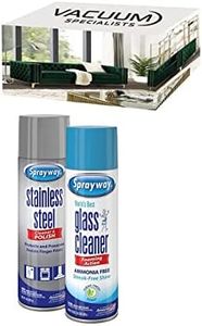 Sprayway Cleaner Combo Set. INCLUDES 1 X Sprayway Glass Cleaner Aerosol Spray, 19 oz, 1 X Sprayway Stainless Steel Spray, 15 oz.