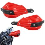 KKZOL Universal Dirt Bike Handguards 7/8" 22mm and 1 1/8" 28mm Motorcycle Hand Guard for Dirt Bike Motorcycle Supermoto Racing ATV(Red)