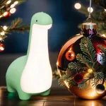 ipalmay Cute Dinosaur Night Light, Brightness Adjustable Baby Bedside Night Lamp USB Recharging, Nursery Room Decor Kids Toddlers Night Light, Dinosaur Gifts for Birthday, Christmas, Green