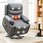 Power Lift Recliner PU Chair for El