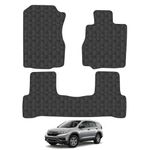 Car Mats for Honda CR-V (2006-2012) Tailored Fit Rubber Floor Mat Set Accessory Black Custom Fitted 3 Pieces - Anti-Slip Backing, Heavy Duty & Waterproof