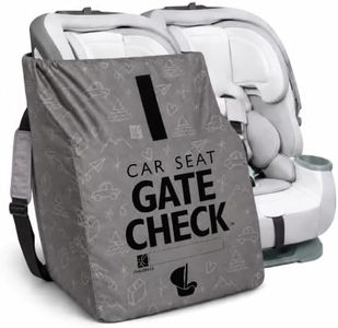 J.L. Childress DELUXE Gate Check Bag for Car Seats - Padded Backpack Straps - Fits ALL Car Seats - Gate Check Bag with Backpack Straps for Car Seats - Car Seat BackPack for Air Travel - Grey