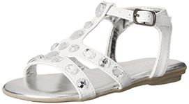 Kenneth Cole Reaction Brigten Beach 2 Jeweled T-Strap Sandal (Toddler/Little Kid) White Size: 10 Toddler