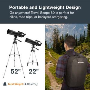 Celestron Travel Scope 80mm Portable Telescope – Compact Refractor
