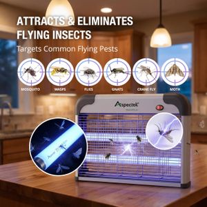 ASPECTEK 20W Electric Bug Zapper – UV Fly Killer, Waterproof, 1000sq.ft