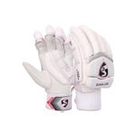 SG Test White Cricket Batting Gloves Mens Size (Right), Cotton