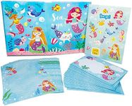 Lined Stationary Paper and Envelopes Set for Kids Mermaid Stationary Set for Girls with Lined Letter Writing Paper – 30 Sheets + 20 Envelopes, 8.3 x 5.9 Inch of Each Stationary Paper