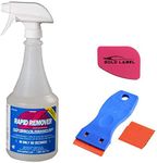 RapidTac Rapid Remover Adhesive Remover Kit with Lil Chizler and Plastic Razor Blade with 5 Extra Blades (32oz. Kit)