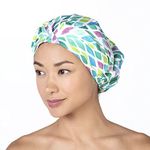 Betty Dain Trendy Turban Comfort Fit Shower Cap, Aqua Stones