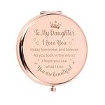 Daughter Gift from Mom Dad Compact Mirror Birthday Graduation Gifts for Her Daughter in Law Gift Sweet 16 Gifts for Girls Teen Girl Gifts Idea Coming of Age Valentines Day for Daughter