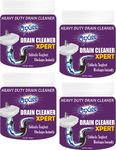 Ozxiee heavy duty Drain cleaner (450g Pack of 4) Instant Blockage opener to clear Clogged Drains sink pipe