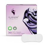 Flawsome Panty Liner | Organic Cotton | Soft Surface | Maintains Dryness & Freshness All Day Long | Unscented | Rash-Free and Toxin-Free | Defense from leaks and discharge | Pack of 30