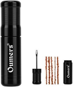 Oumers Kit de Herramientas de reparación de neumáticos de Bicicleta tubeless,Perforaciones de neumáticos para Bicicletas con 5PCS Bacon Strips Plus Insertion Tool Fork Reamer