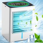 Portable Air Conditioner, 3 Speeds Personal Evaporative Air Cooler with 1-6H Timer, Mini Air Conditioner Touch Screen, Quiet Portable AC Unit Fan for Office Desk Home Bedroom Camping Car