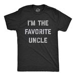 Mens I'm The Favorite Uncle Tshirt Funny Family Niece Nephew Tee Mens Funny T Shirts Funny Uncle T Shirt Novelty Tees for Men Black - XL