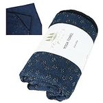 Yoga Towel - Navy Blue Microfiber Towel w/ Silicone Dots and Pockets 72”x25” - Lightweight, Absorbent Hot Yoga Mat Towel Non Slip for Hot Yoga - Hot Yoga Towel Mat - Yoga Towels for Hot Yoga Non Slip