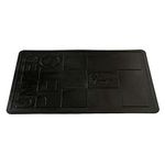 Petego United Pets Mustafa Pet Bowl Mat, Black, 17.6-Inch by 11.8-Inch