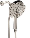 2.5GPM Shower Head, GRICH Shower Heads with Hand Held Spray, 2 in 1High Pressure Shower Head & Rain Shower Head, 9 Spray Modes Anti-Leak Shower Head with 60 Inch Hose, Height/Angle Adjustable, Nickel