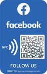 Reusable Followers and Likes Tap Sticker for Facebook - 1 QR & Tap NFC Sticker - Follow us on Facebook Tap Sticker - iPhone & Android - Boost My Followers Sticker - Set Up at Home | by MESSAGENES