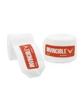 INVINCIBLE Mexican Nylon Style Semi-Stretch Hand Wraps White 4.5 Meter