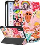 Wazzasoft for iPad Mini 7 Case - for iPad Mini 6th/7th Generation Cases Women Girls Cute Folio Cover Girly Active Quotes Design Pencil Holder for Apple Mini 6 2021/Mini 7 A17 Pro 2024 Case 8.3 Inch