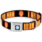 Buckle-Down DC-WIM021-WL 18-32""IMD-Iron Man Arc Reactor Full Color Dog Collar, Wide Large