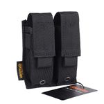 EXCELLENT ELITE SPANKER Single/Double Pistol Mag Pouch Magazine Pouch Tool Organizer Holder(Double-Black)