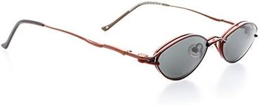 Clip-On ONLY Magnetic Eyewear - Oval Shape, Metal Optical Shape Frames -Red Lust
