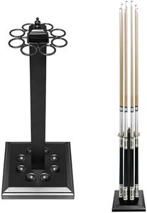 MoyanSuper Pool Stick Holder Metal Billiard Cue Rack Holds 8 Sticks Heavy-Duty Floor Stand,Black