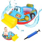 Baby Buoy, Car Style Swimming Pool Seat Buoy Inflatable Swimming Float Swimming Float Cartoon Swimming Equipment Swimming Aid for Child (Bulldozers)