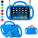 TIRIN Kids Case for iPad Mini 1/2/3/4/5, iPad 7.9 Generation Case, iPad Mini Shockproof Protective Kids Case with Handle Shoulder Strap and Kickstand for iPad Mini 1st/2nd/3rd/4th/5th Generation, Blue