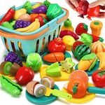 70 PCS Cutting Play Food Toy for Ki