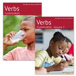 Verb Flash Cards Volume 1 and 2 | 80 Action Language Builder Picture Cards | ESL Teaching Materials for Adults | Picture Cards for Speech Therapy and Home Schooling | Vocabulary Builder