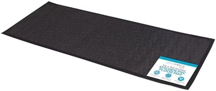 BIRDROCK HOME Indoor/Outdoor Floor Runner Rug - Non-Slip Rubber Backing for Kitchen, Hallway, Living Room, Porch, Bathroom, Office - 24 x 60 Inches - Black Rug Runner for Entryway and Dining Room
