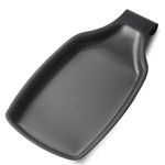 BETTWILL Kitchen Spoon Rest for Stove Top, Stainless Steel Utensil Spoon Rest Holder, Black Spoon Rest, Brushed Finish, Dishwasher Safe - Stove Spoon Holder for Spatula, Spoons, Tongs, Ladles - Black