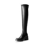 DREAM PAIRS Women's Over The Knee Thigh High Boots,Size 6,Black-Pu,SDOB2406W