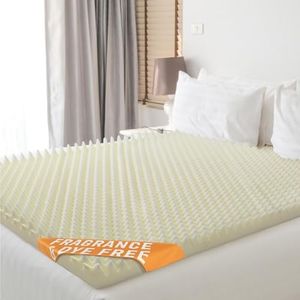 Vaunn Medical Egg Crate Convoluted Foam Mattress Pad - 2.5" Thick EggCrate Mattress Topper (Hospital Bed Twin Size) - Made in USA